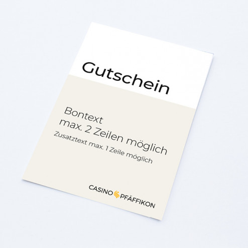 Gutschein «Neutral» A7